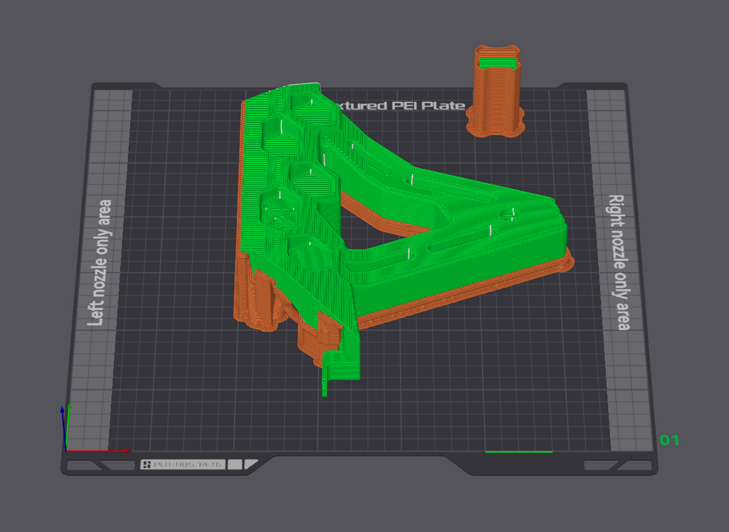 Print plate: two L-shaped parts