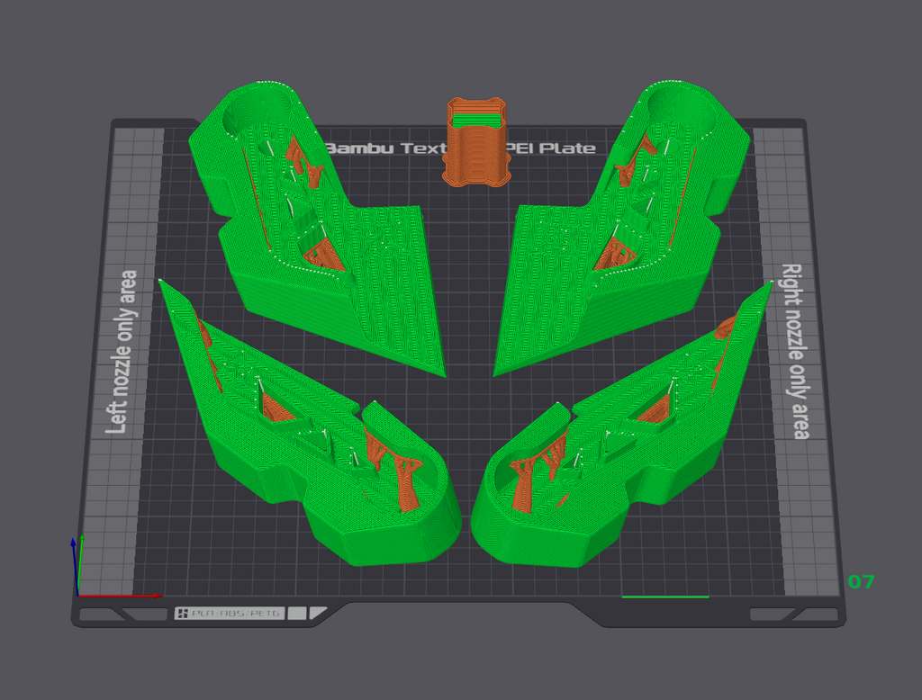 Print plate: the kit's four corner parts