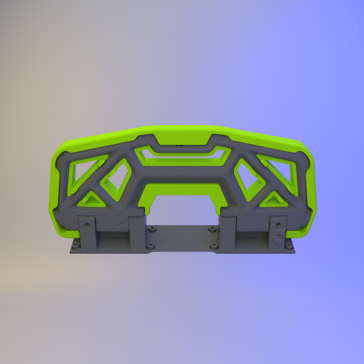 Pédale N-Grip IXEZED vue de profil : la coque verte épouse l'ossature de la pédale d'origine.