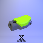Selle IXEZED imprimée en 3D, montée sur un Leaperkim Lynx OG — vue 1