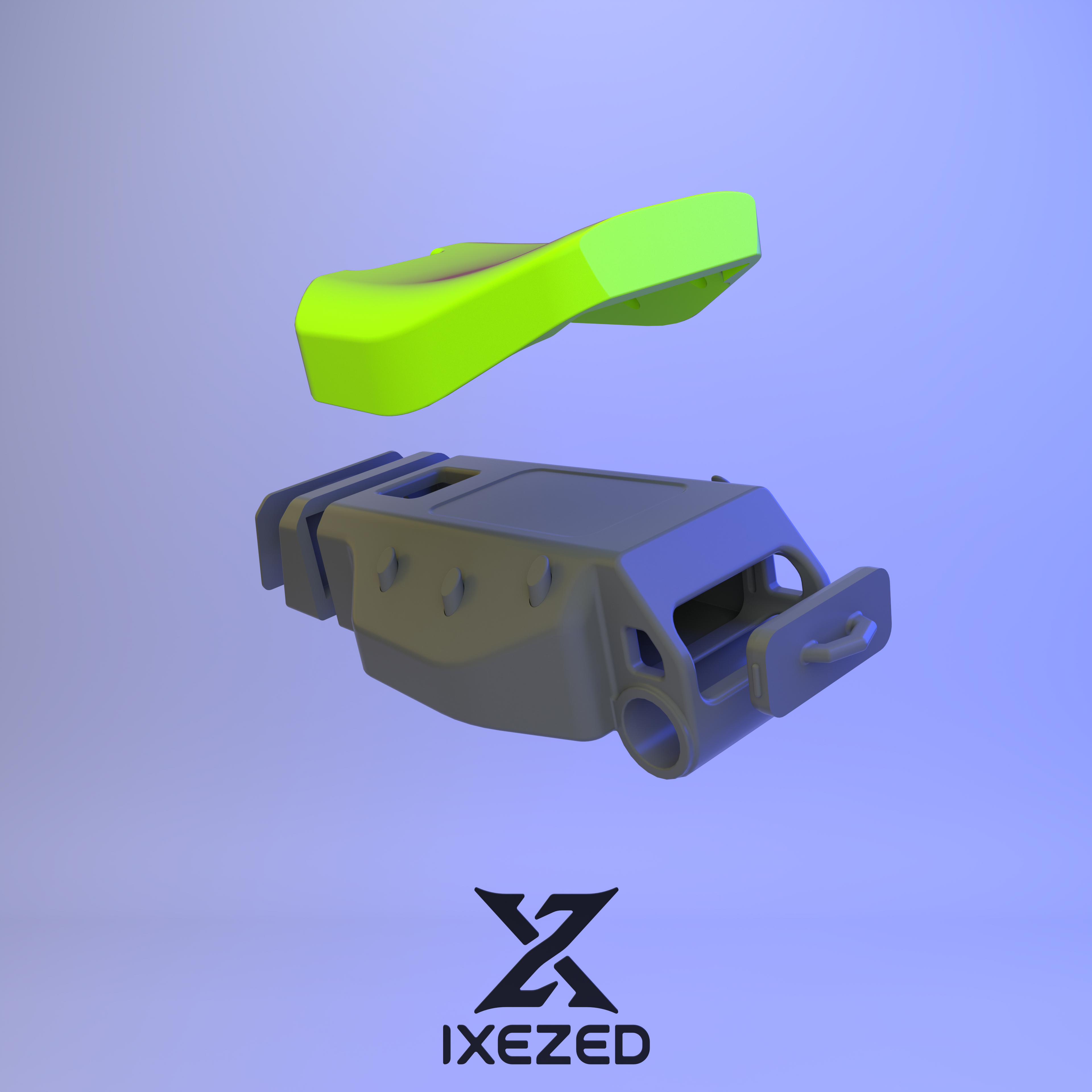 Selle IXEZED imprimée en 3D, montée sur un Leaperkim Lynx OG — vue 5