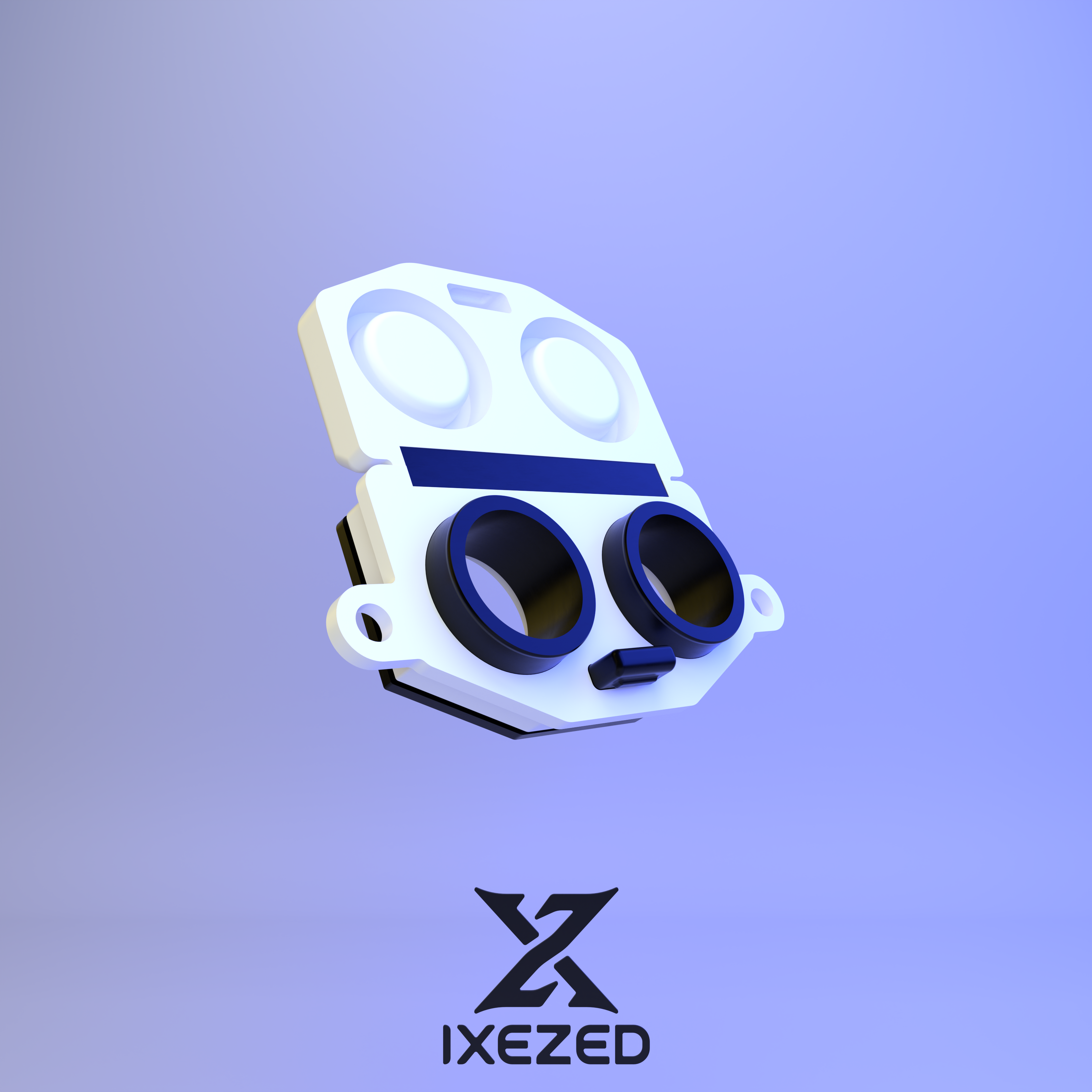 IXEZED 3D printed charging port cover fitted on a Leaperkim Lynx — view 1