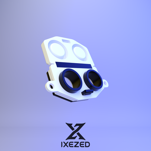 IXEZED 3D printed charging port cover fitted on a Leaperkim Lynx — view 1