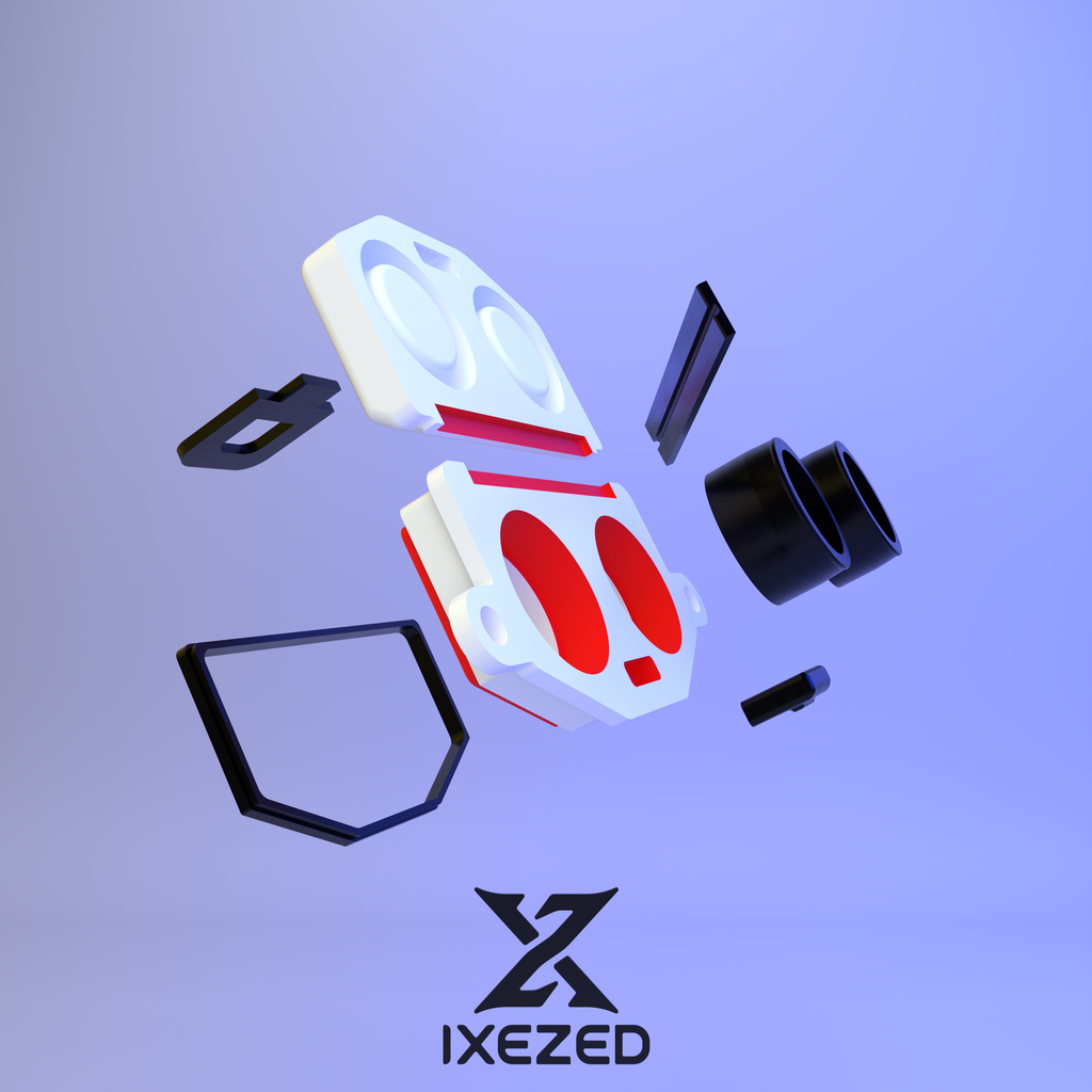 IXEZED 3D printed charging port cover fitted on a Leaperkim Lynx — view 2